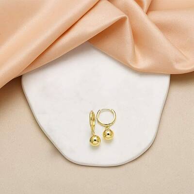 Round Brass Hoop Earrings