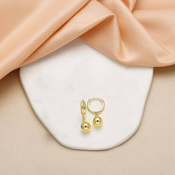 Round Brass Hoop Earrings