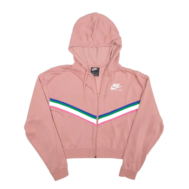 NIKE Hoodie Pink Full Zip Womens S