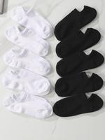 Women's 10 Pairs Solid Invisible Socks, Soft Comfy Breathable Anklets for Lady Daily Wear, Women's Socks & Hosiery for All ...