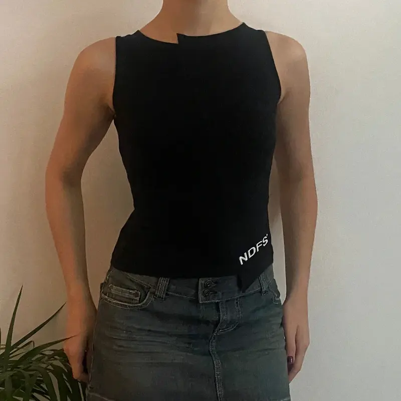 Nadia Fassi Vest - Medium Black Cotton