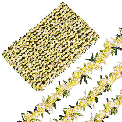 15 Yards Flower Polyester Embroidery Lace Ribbon