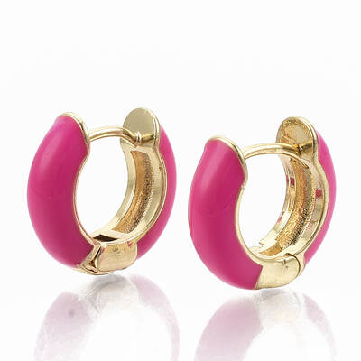 Brass Huggie Hoop Earrings