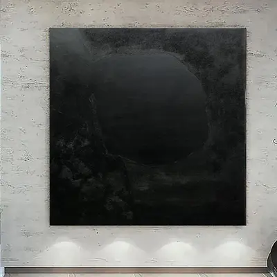 Large Abstract Painting Canvas Black Wall Art Framed Abstract Painting Original Canvas Office Decor Oversized Frame Wall Art ...