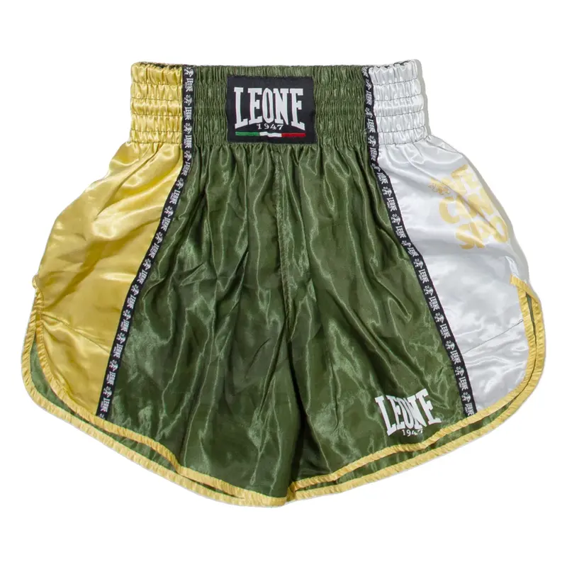 LEONE Boxing Mens Sports Shorts Green Colourblock XXS W20