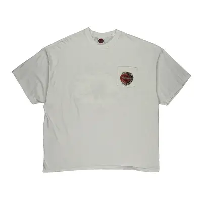 Pro Team Harley Davidson Graphic T-Shirt - 2XL White Cotton