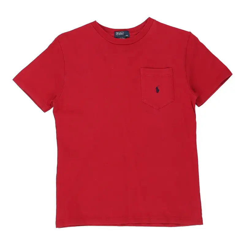 Ralph Lauren T-Shirt - Medium Red Cotton