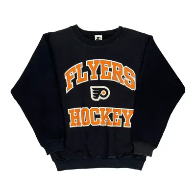 Philadelphia Flyers Starter Nhl Sweatshirt - Medium Black Cotton Blend