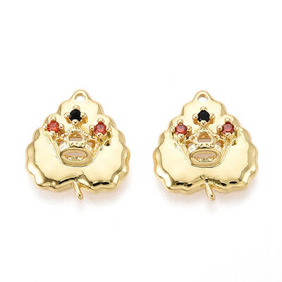 Brass Micro Pave Cubic Zirconia Pendants
