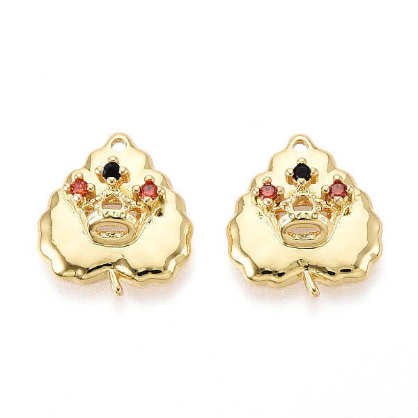 Brass Micro Pave Cubic Zirconia Pendants