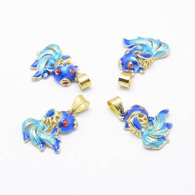 Electroplate Brass Enamel Pendants