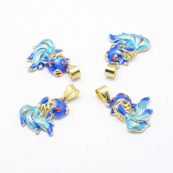 Electroplate Brass Enamel Pendants