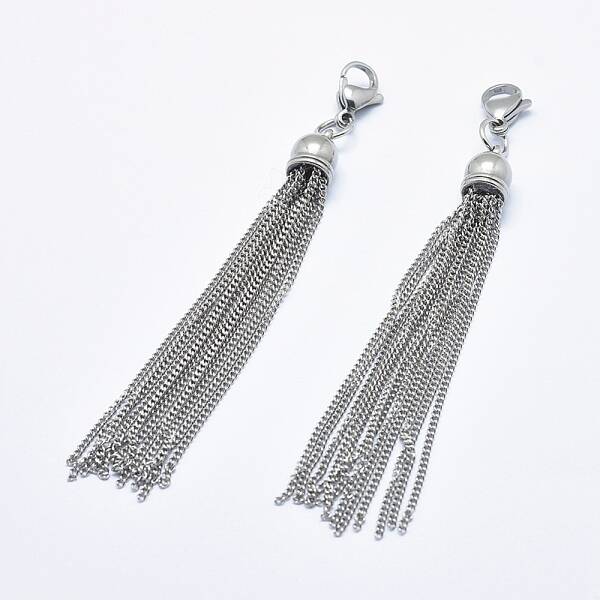Tarnish Resistant 304 Stainless Steel Tassels Big Pendant Decorations