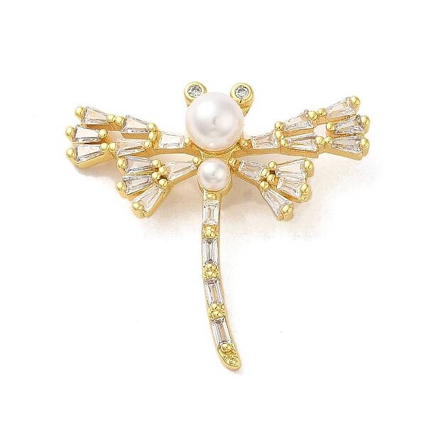 Brass Micro Pave Clear Cubic Zirconia Pendants