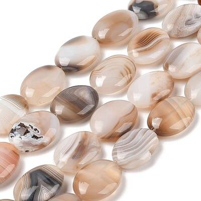Natural Striped Agate/Banded Agate Beads Strands
