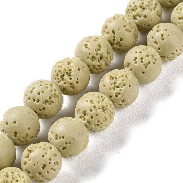 Synthetic Lava Rock Dyed Beads Strands