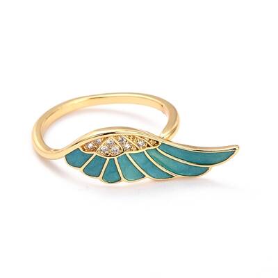 Brass Micro Pave Clear Cubic Zirconia Finger Rings