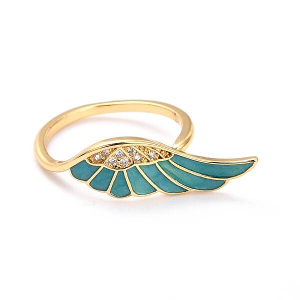 Brass Micro Pave Clear Cubic Zirconia Finger Rings