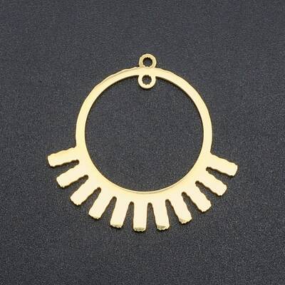 201 Stainless Steel  2-Loop Link Pendants