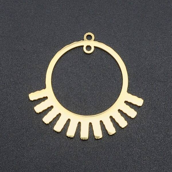 201 Stainless Steel  2-Loop Link Pendants