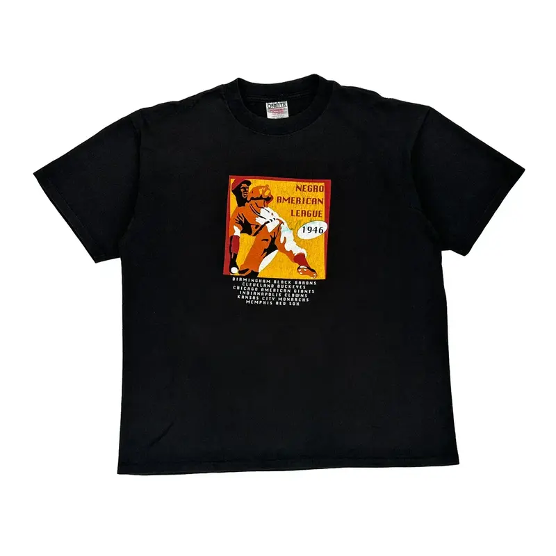 Negro American League Oneita Graphic T-Shirt - XL Black Cotton