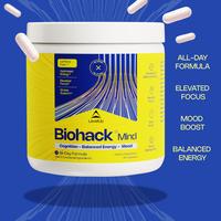 LevelUp Biohack Mind - All-Day Formula for Moms Dads Students Entrepreneurs and more - 60 Count Capsules