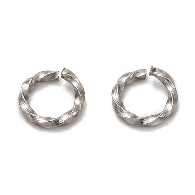 Non-Tarnish 304 Stainless Steel Twisted Jump Rings