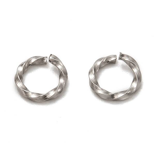 Non-Tarnish 304 Stainless Steel Twisted Jump Rings