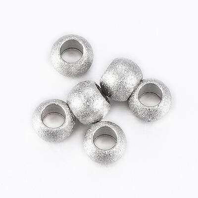 Tarnish Resistant 202 Stainless Steel Textured Beads