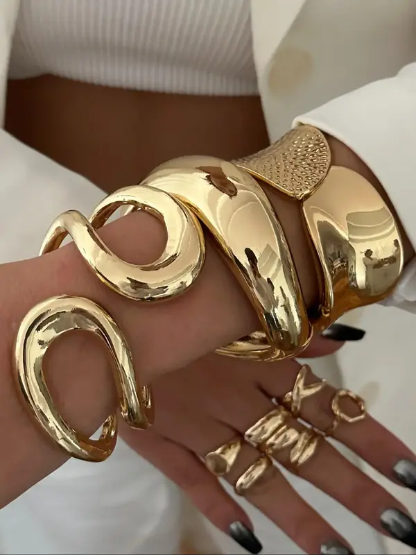 Women's Elegant Minimalist Cuff Bangles Bracelets, Trendy All-match & Exquisite Bangles Bracelets, Chic Gorgeous Jewelry As G...