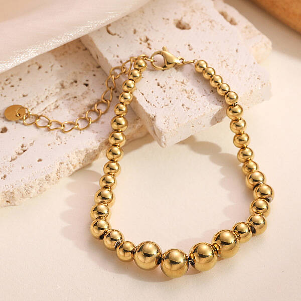304 Stainless Steel Beaded Bracelets for Women