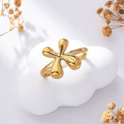 304 Stainless Steel Open Cuff Rings for Women