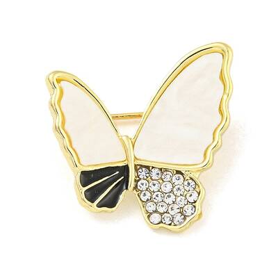Alloy Enamel Butterfly Brooch
