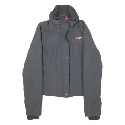 HOLLISTER Fleece Lined Womens Jacket Grey S