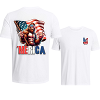 'Merica Bigfoot Shirt, Funny Patriotic Sasquatch Tee, American Flag Sunglasses Graphic, 4th of July Freedom Gift for Him, est...