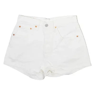 LEVI'S 501 Big E Womens Denim Shorts White S W27