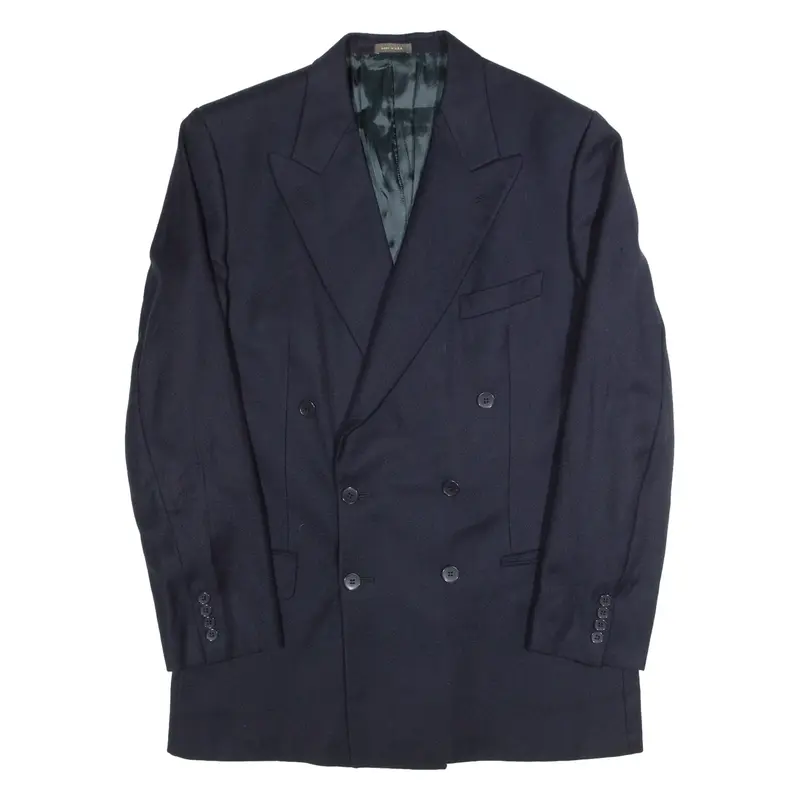 CALVIN KLEIN Mens Blazer Jacket Blue Wool 90s M