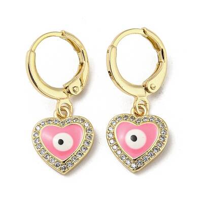 Real 18K Gold Plated Brass Dangle Leverback Earrings