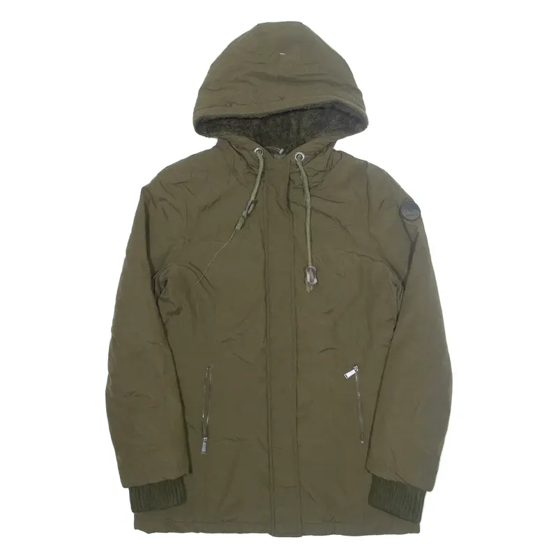 DKNY Mens Coat Green Hooded M