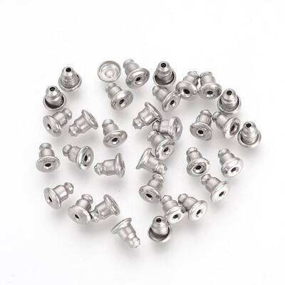 Tarnish Resistant 304 Stainless Steel Ear Nuts Findings