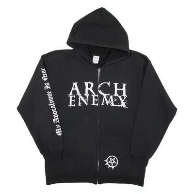 GILDAN Mens Black Hoodie Full Zip L