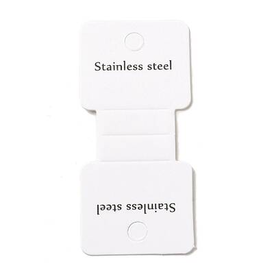 Folding Paper Display Card with Word Stainless Steel