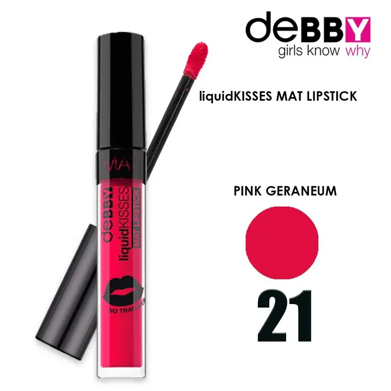 Debby Liquid Matte Lipsticks 21 Geranium Pink