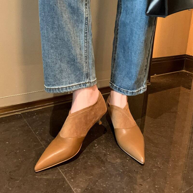 CHIKO Voneisha Pointy Toe Kitten Heels Ankle Boots