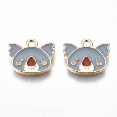 Light Gold Plated Alloy Enamel Charms