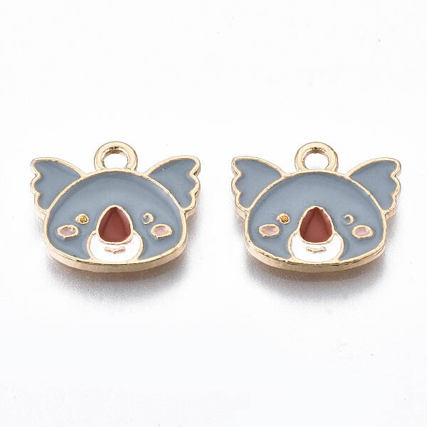 Light Gold Plated Alloy Enamel Charms