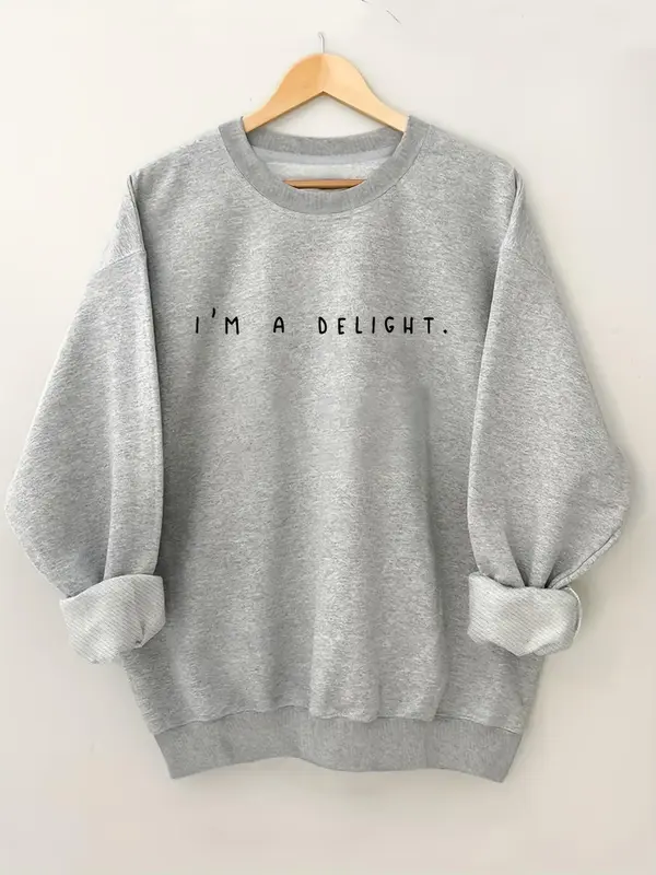 Women's Slogan Print Drop Shoulder Sweatshirt, Comfort Casual Long Sleeve Crewneck Sweatshirt Pullover Top for Lady Fall, Wom...