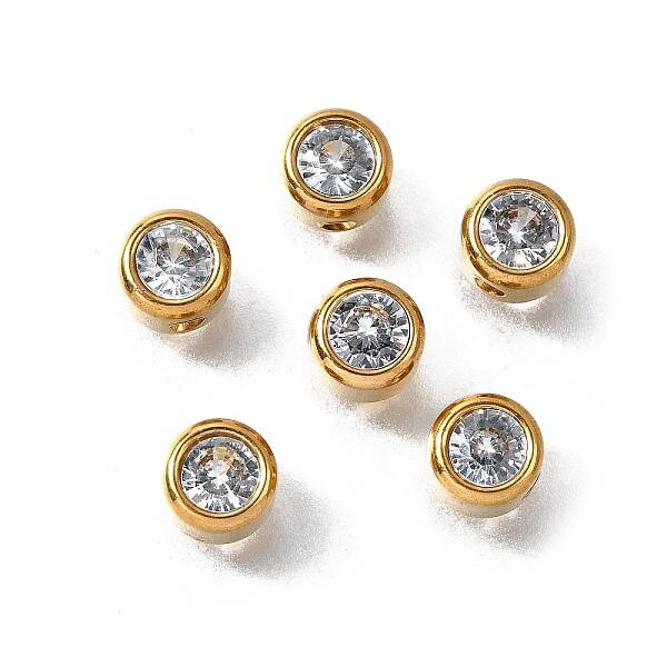 201 Stainless Steel Rhinestone Beads