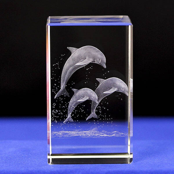 3D Laser Engraving Animal Glass Figurine