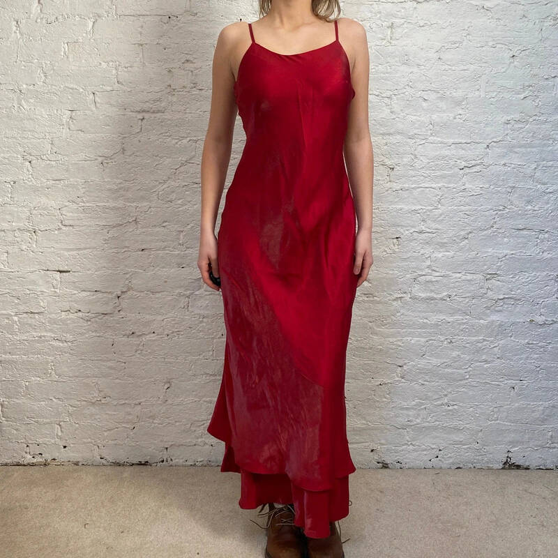 Yessica Maxi Dress - Small Red Polyester